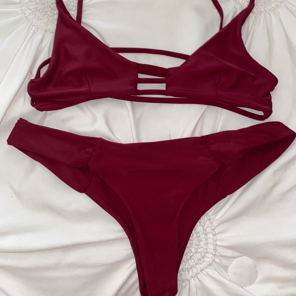 Maroon bikini set